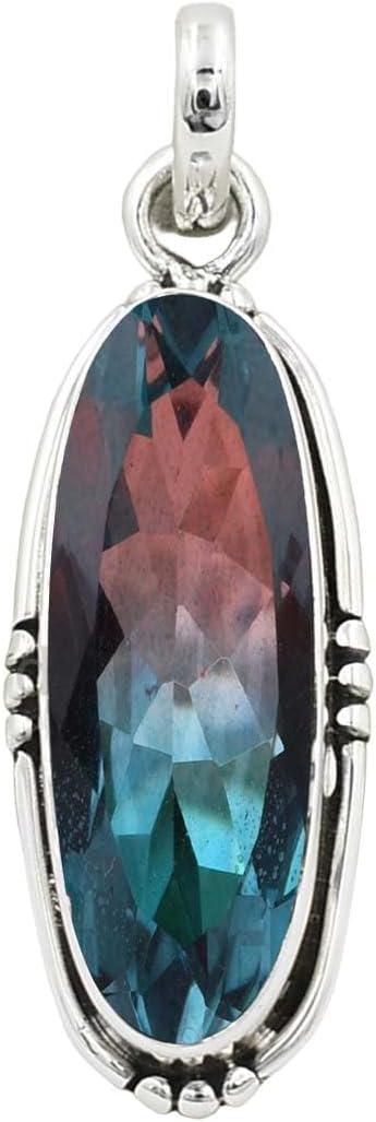 Blue Copper Turquoise Pendant 925 Sterling Silver Beautiful Stylish Pendant For Women Large Oval Turquoise Gemstone Jewelry Best Gift For Her Handmade Pendant By NKG