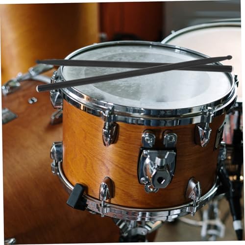 Toddmomy 4 baquetas ligeras para batería — Baquetas de percusión compactas para principiantes y músicos, fibra de carbono y material sintético, color negro miniatura 4