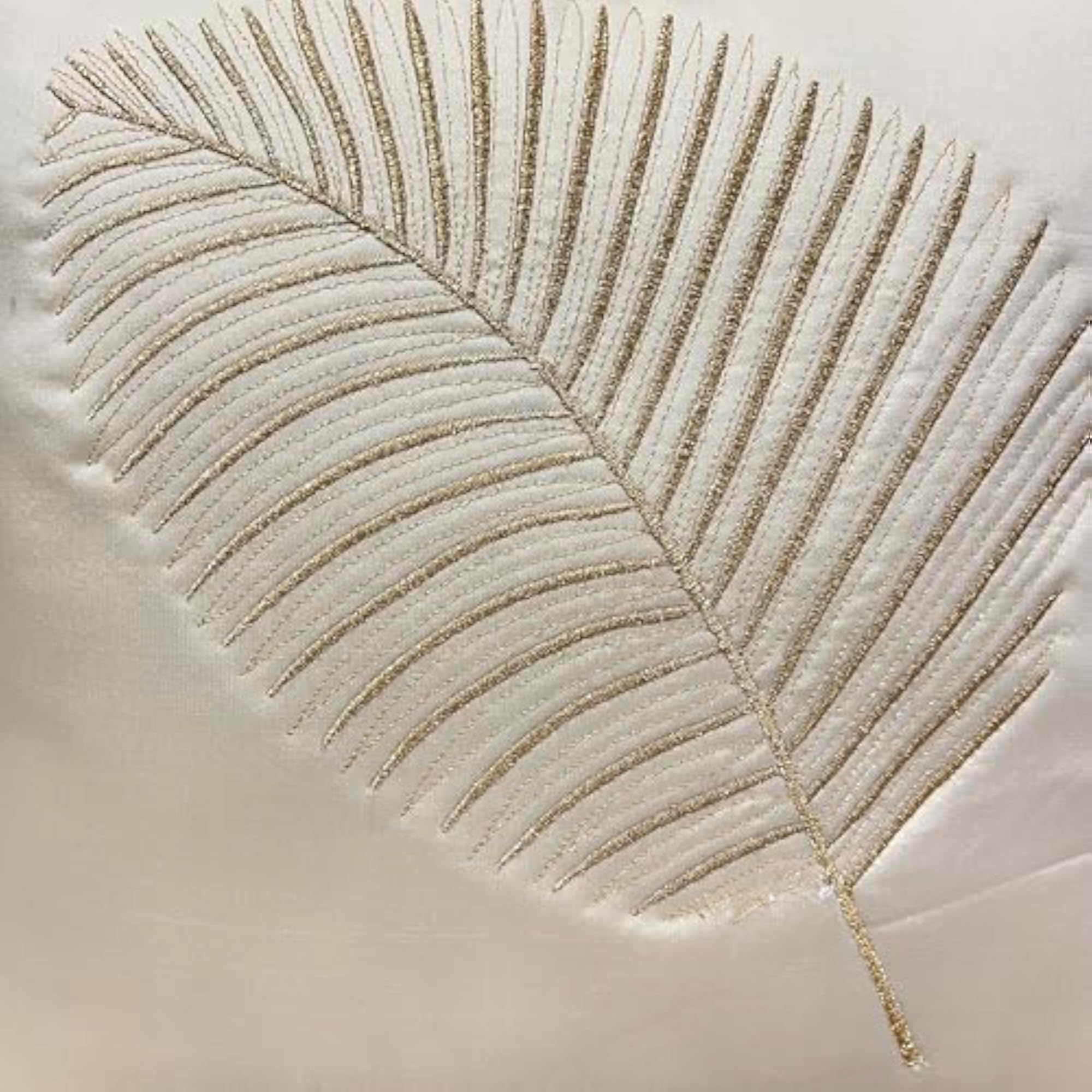 Palm Leaf Embroidered Cushion Covers Set of 5