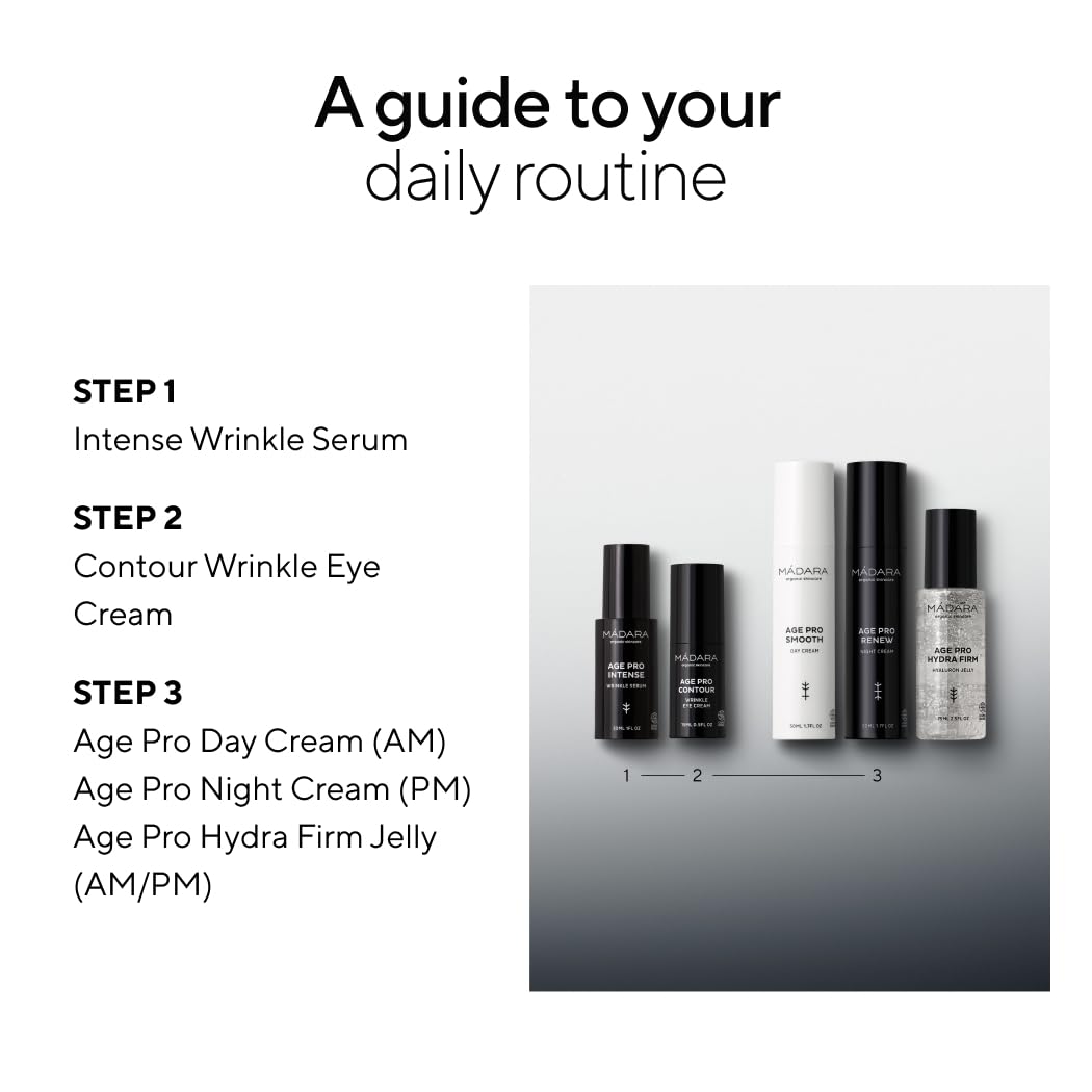MÁDARA Organic Skincare | AGE PRO Intensives Anti-Falten-Serum 30 ml – Straffendes Gesichtsserum mit Birkenwasser, Hyaluronsäure & Squalan für reife Haut, vegan