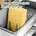 Ewaiira Stainless Steel Sink Caddy, Sponge Holder for Kitchen Sink with Brush Holder & Dishcloth Rack, Rustproof Sink Organizer Countertop, Soap Dispenser Kitchen Organizers Storage Essentials (Gray)