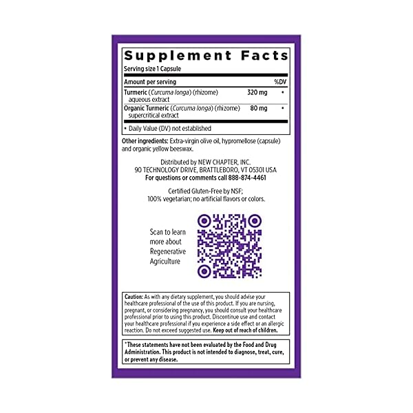 New-Chapter-Turmeric-Supplement-One-Daily-Joint-Pain-Relief-Supercritical-Organic-Turmeric-Black-Pepper-Not-Needed-Non-GMO-Gluten-Free-120-Count-4-Month-Supply New Chapter Turmeric Supplement, One Daily, Heart, Brain & Healthy Inflammation Support, Supercritical Turmeric Curcumin Means No Black Pepper Needed, Non-GMO, Gluten Free – 120 Count (4 Month Supply)