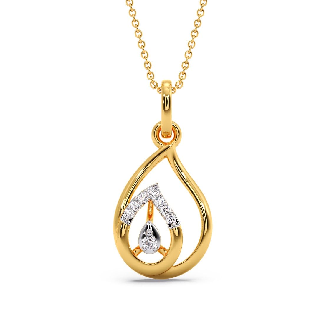 CANDERE - A KALYAN JEWELLERS COMPANY Diamondlites Collection 18K/14K BIS Hallmark Yellow Gold Pendant For Women