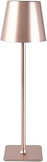 Mikasa Rechargeable LED Table Lamp, 15 Inch Cordless Accent Lamp with Touch Control Dimming, 3 Color Temperatures, 5000mAh Battery, Up to 30 Hours Runtime, Pink, Home Decor Lamp for Living Room