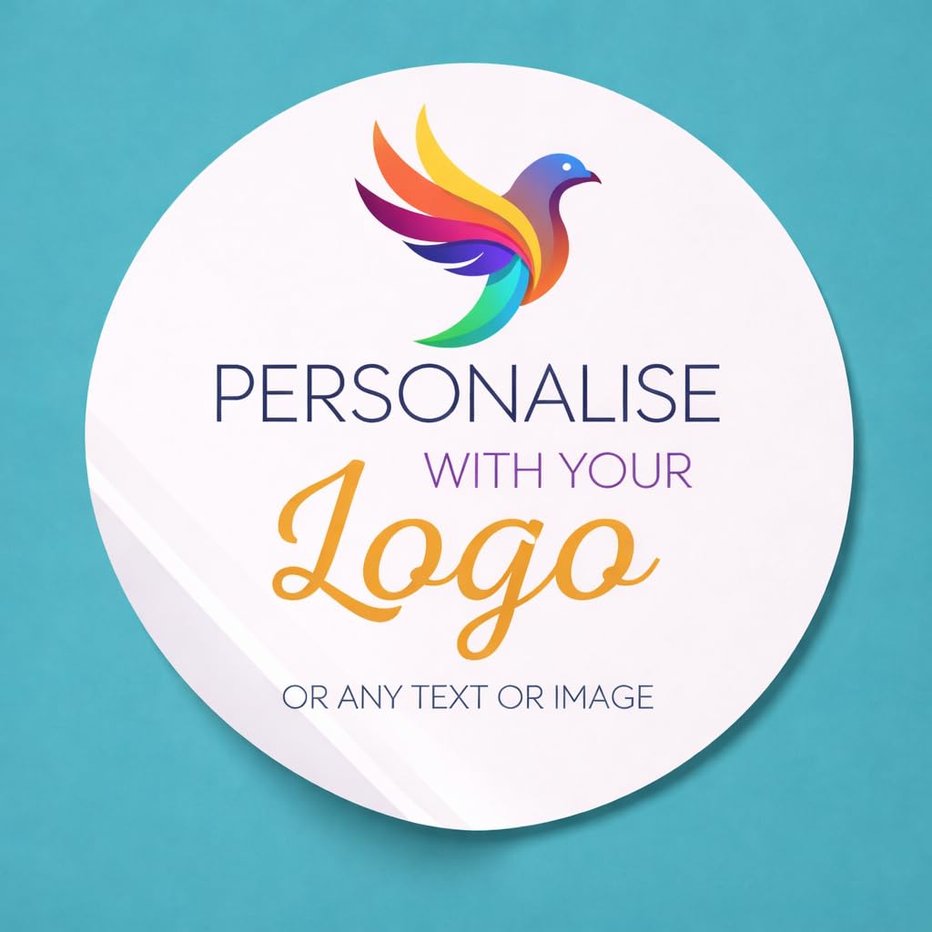 Star Online Gold, Silver, Black, Bronze Waterproof Personalised Circle Stickers Labels – Custom Logo Text Photo, Durable Vinyl, Smudge-Proof Gloss And Matt Finish (51Mm)