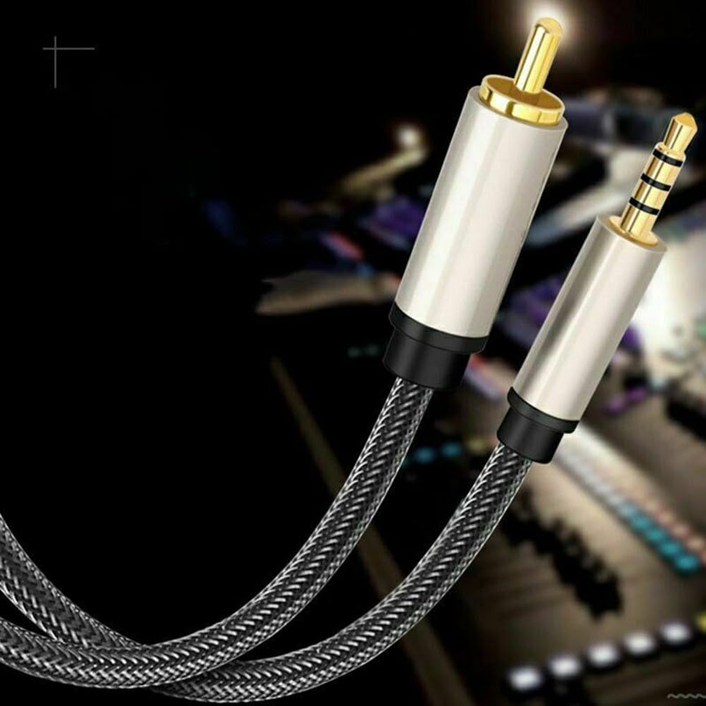 Câble audio coaxial numérique SPDIF RCA vers jack 3,5 mm, pour HDTV, barre de son, amplificateur, 1 m 2 m
