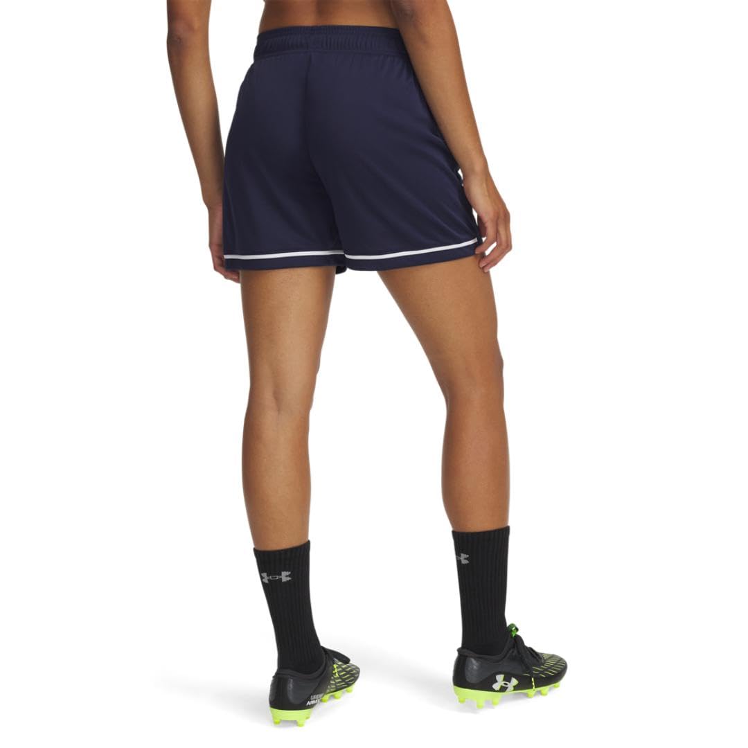 Under Armour Challenger Damen-Shorts, (410) Midnight Navy/Weiß, Mittel – Ansicht 2
