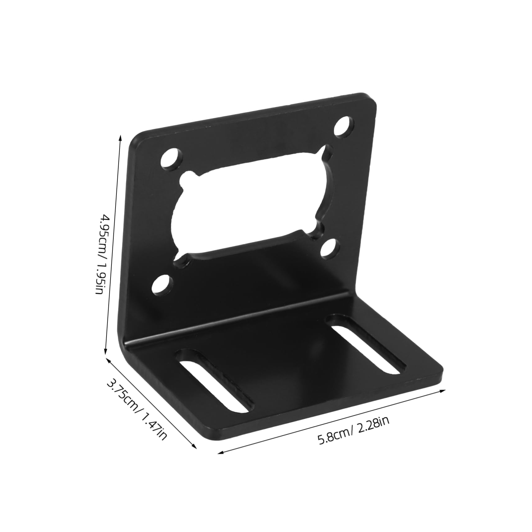 Unomor Motor Mounting Bracket Gear Motor Holder Motor L-Shape Holder Motor Rack Motor Mounting Stand Motor Bracket Base Motor Mount Holders Motor Mount Bracket Holder Black Steel