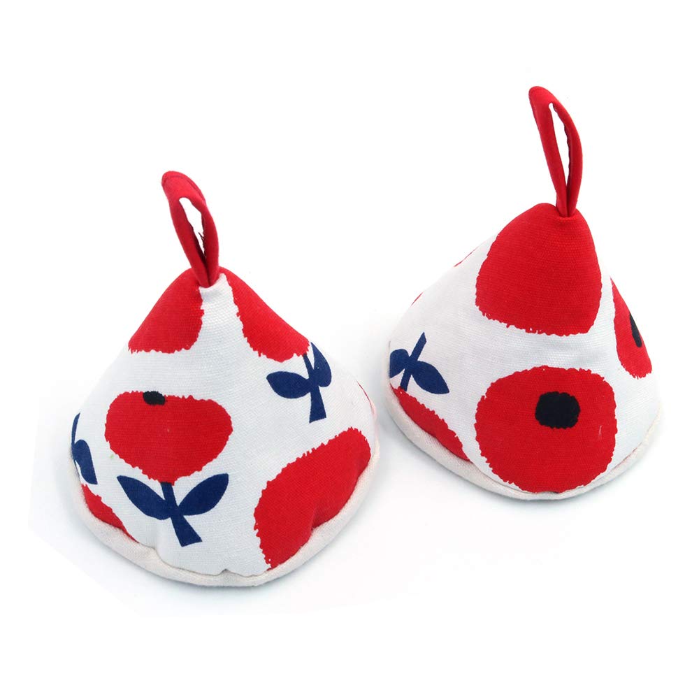 Shiwaki Ein Paar 4,3-Zoll-Triangle Cute Cotton Ofenhandschuhe für Topfdeckel Handschuhe Anti Scald Cooking Backtopf Griff Ofenhandschuhe - Blue Wave Pattern Shiwaki Ein Paar 4,3-Zoll-Triangle Cute Cotton Ofenhandschuhe für Topfdeckel Handschuhe Anti Scald Cooking Backtopf Griff Ofenhandschuhe - Blue Wave Pattern