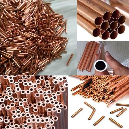 Tubo de cobre de 500 mm, grosor de pared de 0,5 mm (5,5 mm de diámetro exterior, 4,5 mm de diámetro interior), versátil, ligero, para fontanería, HVAC, proyectos de bricolaje, una sola pieza para