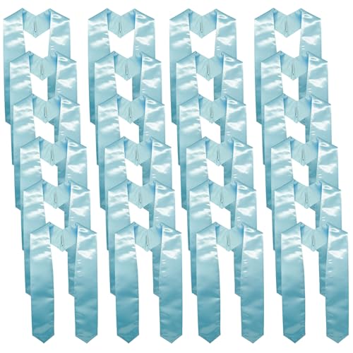 Image of GraduationMall 24 Pieces 72 Inch Plain Graduation Stole Bulk Sublimation Blank Honor Graduation Sash Unisex Adult