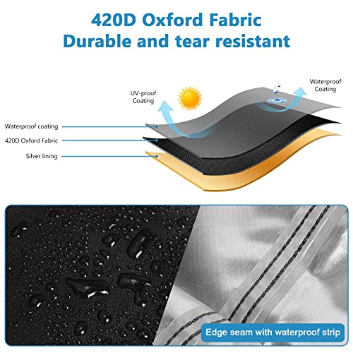 Kingling Capa para Mesa de Jantar Ao Ar Livre, Capa para Mesa de Jantar de Pátio de 68 Polegadas, Ca