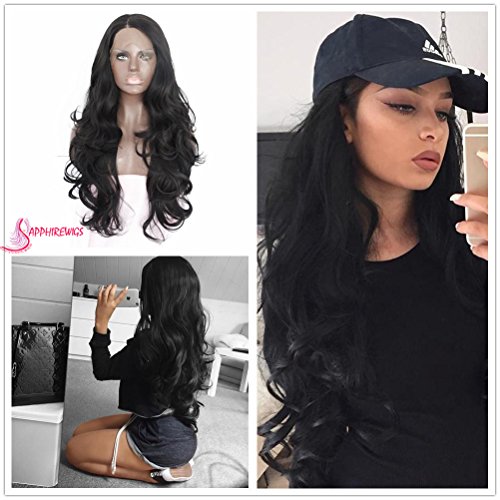 Holiday Present Black Body Wavy Daily Makeup Synthetic Lace Front Wigs
