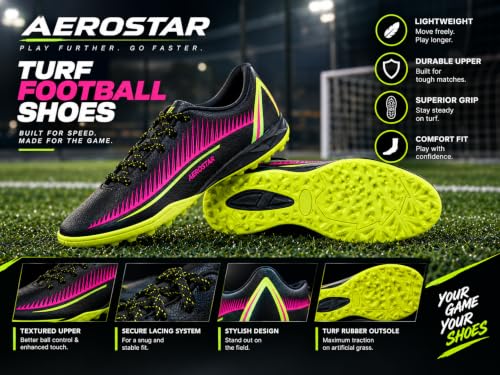 Image of Aerostar Mens Futsal /TURF Football Shoes Elite Performance Futsal Shoes With Enhanced Grip Sole, Lightweight Design, And Dynamic Flex Control For Supreme Court Agility And Precision Footwork for Men /Boys /Women & Girls