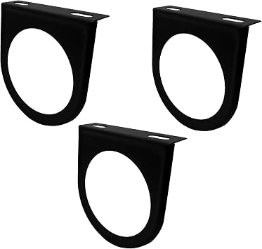 3 Pieces Single Hole Gauge Mounting Bracket Pod Holder Fits Any Mounts 2-1/16" 52mm Gauges to Vehicles Dashboard Black