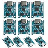 10 Piezas TC4056 USB-C Módulo de Carga de Batería 5V 1A para Litio 18650 Tipo-C Interfaz de Entrada Descarga Cargador con Funciones de Protección Dual Contra Sobrecarga y Sobredescarga