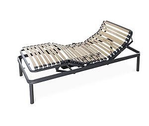 DORMIDAN - Somier Articulado | 5 Planos | Motor eléctrico con Rótulas de Caucho | Lamas de Haya | Medida 90x180cm