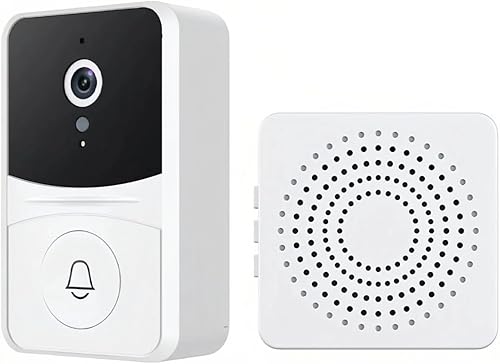 Timbre de puerta de video con anillo inalámbrico, audio de 2 vías, cámara inteligente de puerta con campanillas, timbre de puerta de seguridad para