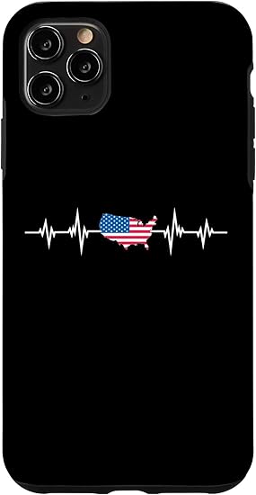 Amazon Iphone 11 Pro Max ハートビート デザイン アメリカ国旗 Usa スマホケース 家電 カメラ オンライン通販
