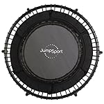 JumpSport Essential Steel-Frame Adult Mini Fitness Trampoline, 39", Models 220, 230 & 250 - Indoor Rebounder Exercise & Workout Equipment w/ No-Tip Stable Arched Legs, 250 Lbs Weight Rating