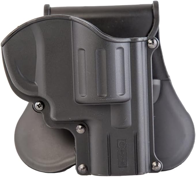 Caldwell OWB Molded Retention Holsters with Heavy Duty Poly Construction, Adjustable Positioning and Paddle Clip for Tactical Carry, CCW and Competition