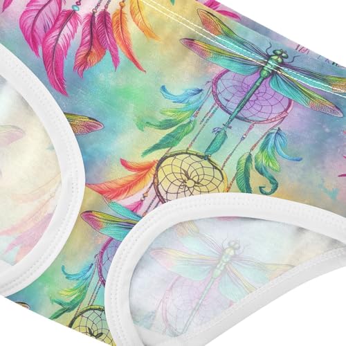 Joisal Girls Underwear Toddler 2t Cotton Panties Little Girl Pattern Kids Undies Briefs Colorful Dragonfly Dream Catcher4