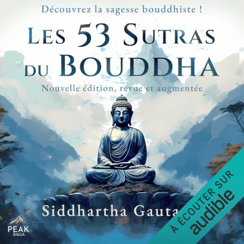 Diseño de la portada del título Les 53 Sutras du Bouddha
