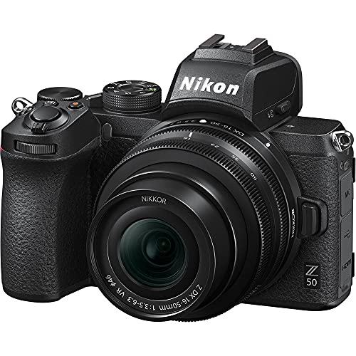 Nikon Z50 Mirrorless Digital Camera With 16-50Mm Lens (1633) + Camera Bag + 46Mm Uv Filter + Sandisk 64Gb Extreme Pro Memory Card + Hand Strap + Portable Led Video Light + More #TOP1