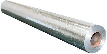 US Energy Radiant Barrier Insulation Aluminum Foil Roll 1000 SQFT 4ft x 250ft Reflective Insulation Solar Attic Radiant Heat Foil Barriers For Attic, House Wraps, Commercial Tear Proof