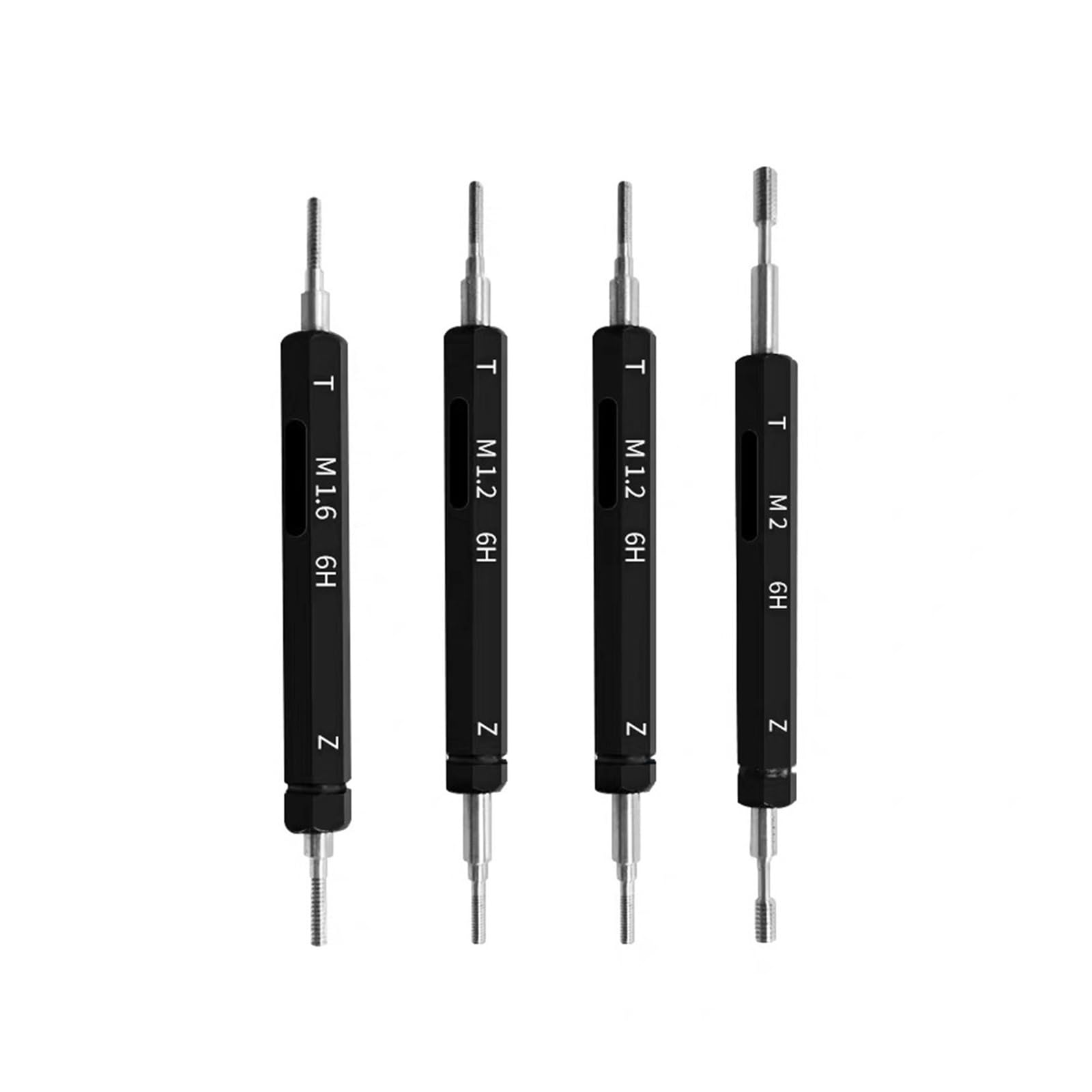 HTyghbn M0.8-M3 Tolerance:6H Steel Flat-end Thread Gauge M1*0.25 M1.4 * 0.3 M2.5 * 0.45(M3*0.5 6H)