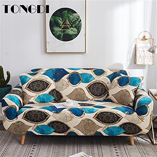 Funda elástica para sofá de salón con estampado elegante y moderno de lujo 6