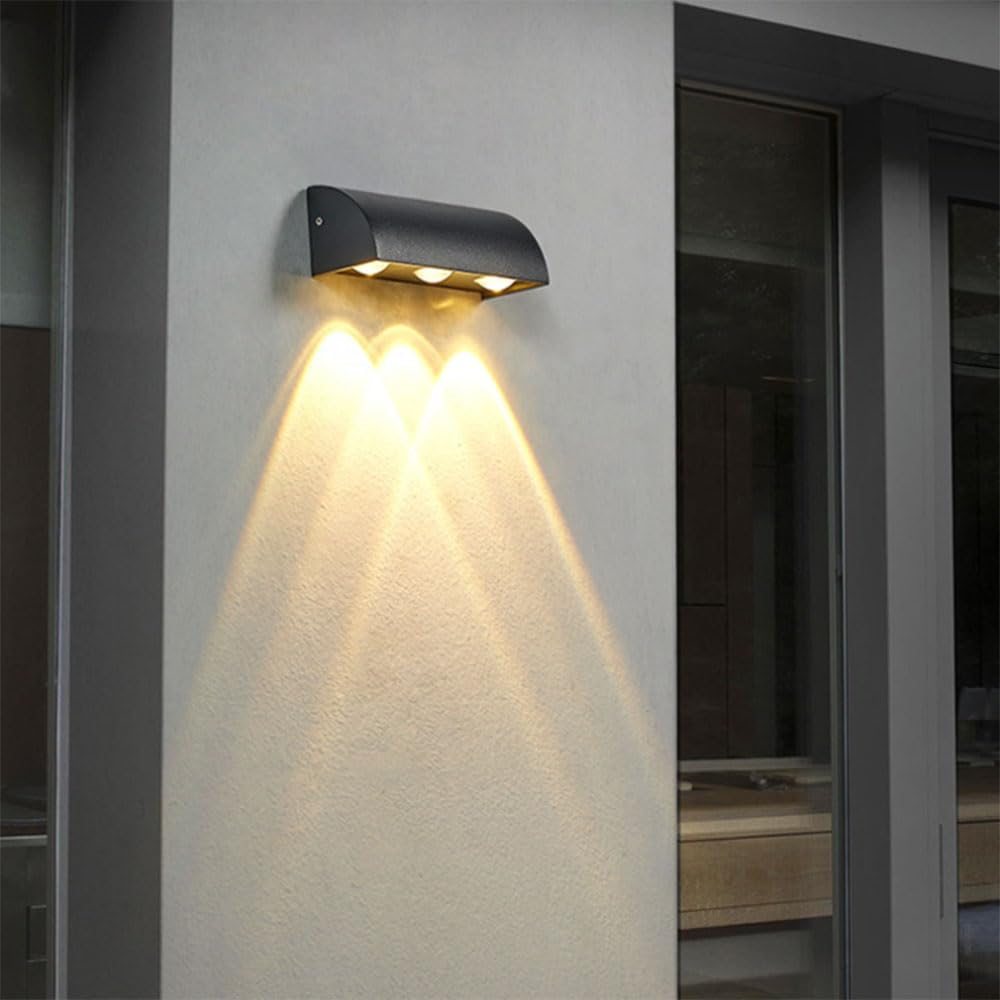 Applique Murale d'extérieur Noire à LED, Simple, Haute luminosité, intégrée, étanche IP65, en Aluminium, pour Maison, terrasse, Porche
