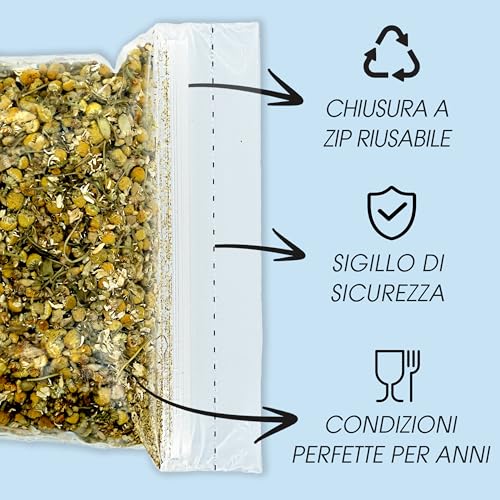 Camomilla Fiori 200 gr - Fiori di Camomilla Secchi - Camomilla - Camomilla Dolce Gusto - Fiori di Camomilla Essiccati - Camomilla Sfusa (200 gr) - 4
