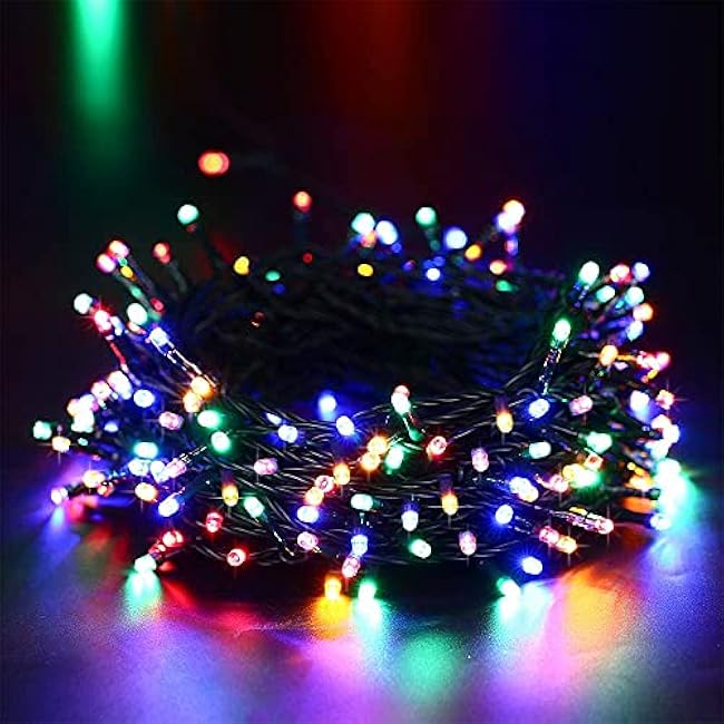 Solar Christmas Lights Outdoor, 98.4ft 300 LED Solar Fairy String Lights, 8 Modes Waterproof Christmas Lights for Garden, Patio, Bush, Home, Party, Wedding, Holiday, Tree Decorations (Multicolor)