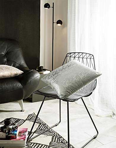 Xinrjojo Set Of 2 18 X18 Inch Throw Pillow Covers, Cushion Cases, Decorative Square Pillow Case, Slipover Pillowslip For Home Sofa Couch Chair Back Seat Bedroom Car, Gift(Silver-Light Gray) #TOP3