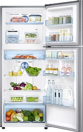 Image of Samsung 363 L, 3 Star, Convertible 5-in-1, Digital Inverter with Display, Frost Free Double Door Refrigerator (RT39C553ES8 /HL, Silver, Elegant Inox)