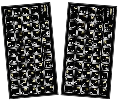 Autocollant pour clavier russe et anglais pour réparer les touches effacées de PC portable