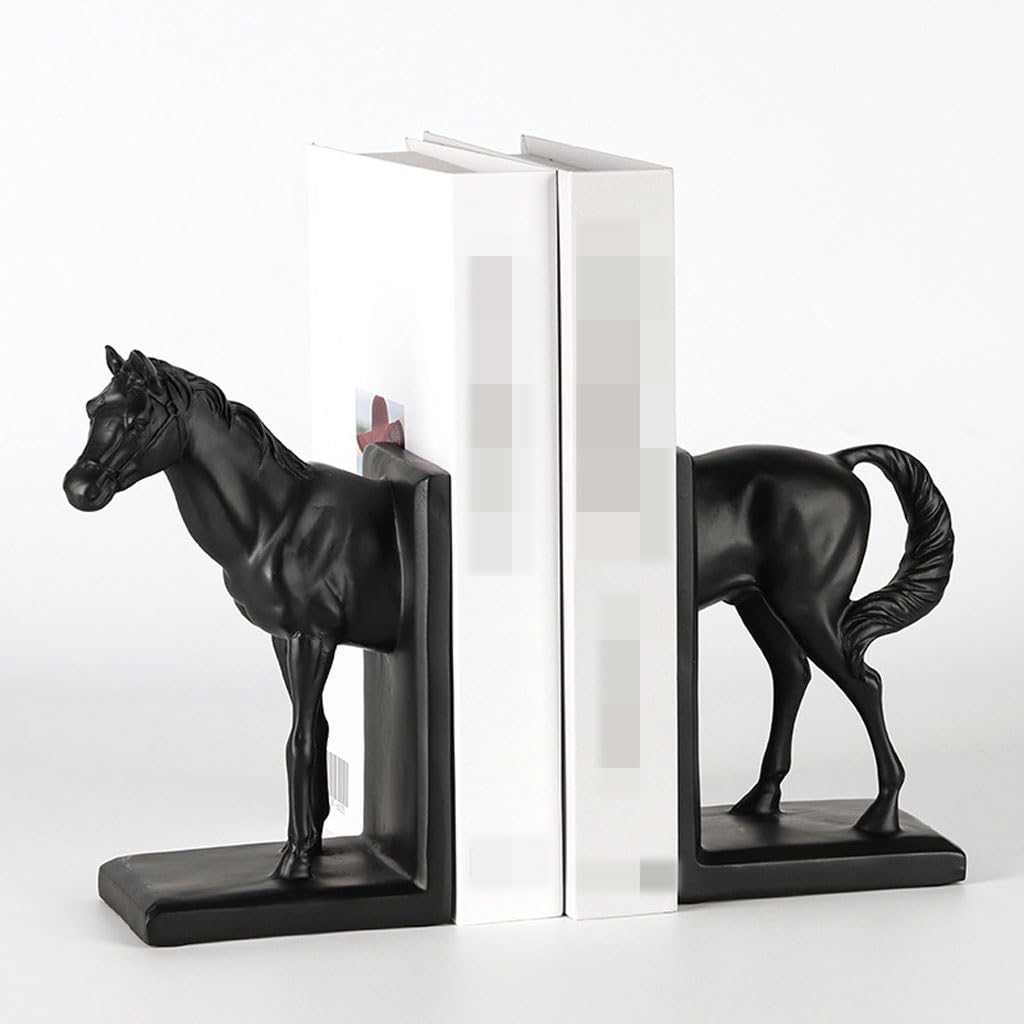 Fermalibri a forma di cavallo, decorazione per ufficio, libreria, artigianato, fermalibri per tenere libri