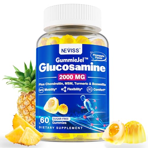 Sugar-Free-Glucosamine-Chondroitin-MSM-Filled-Gummies-3100mg-Joint-Support-Supplement-Plus-Turmeric-Boswellia-Hyaluronic-Acid-Vitamin-D3-Mobility-Comfort-Flexibility-Bone-Support-60Cts