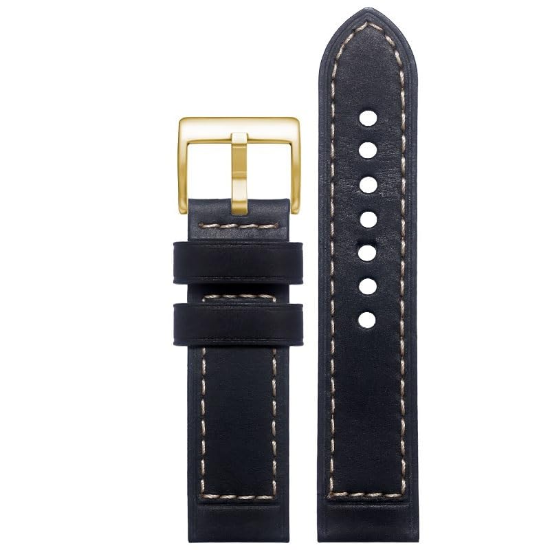 Bracelet de montre en cuir pour Hamilton Khaki Field H70455533 usé