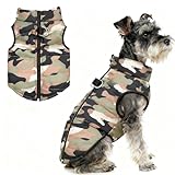 Asmea Abrigo Perro Invierno Chaqueta Perro Abrigo para Perros Pequeño Mediano Ligeramente Impermeable Cálido Ropa para Perros con Agujeros para Arnés Navidad Abrigos Teckel Chihuahua Verde M