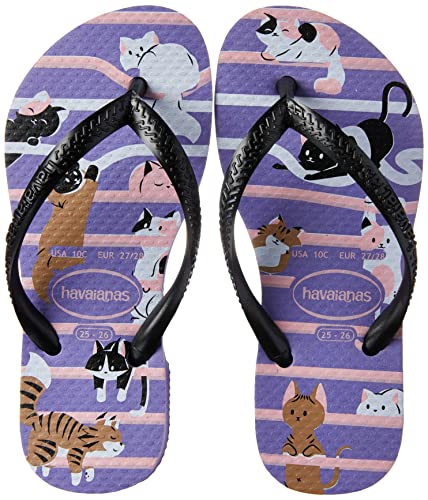 Chinelo Slim Pets, Havaianas, Meninas, Roxo Paisley, 31/32