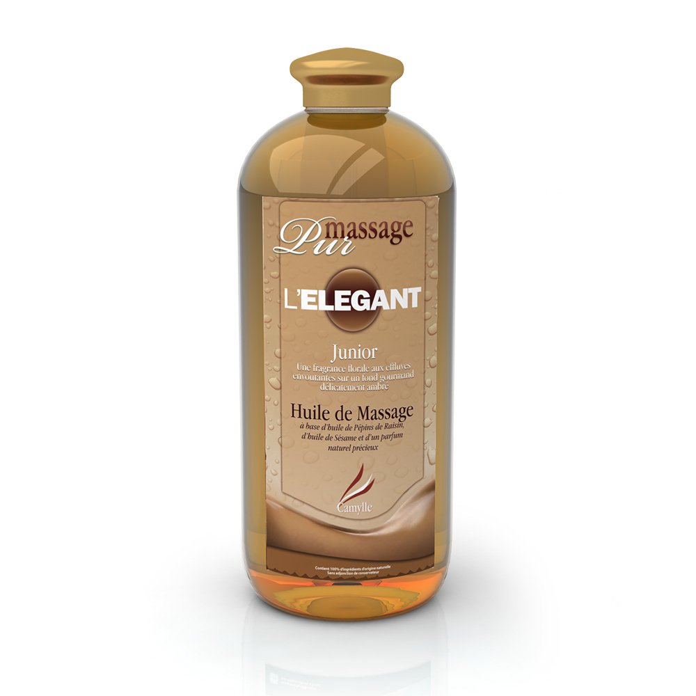 Camylle - Massageöl L'Elégant - Hochwertigen Spa Massageöl - Blumig mit ein subtiler Duft von verführerischem Aroma - 1000ml