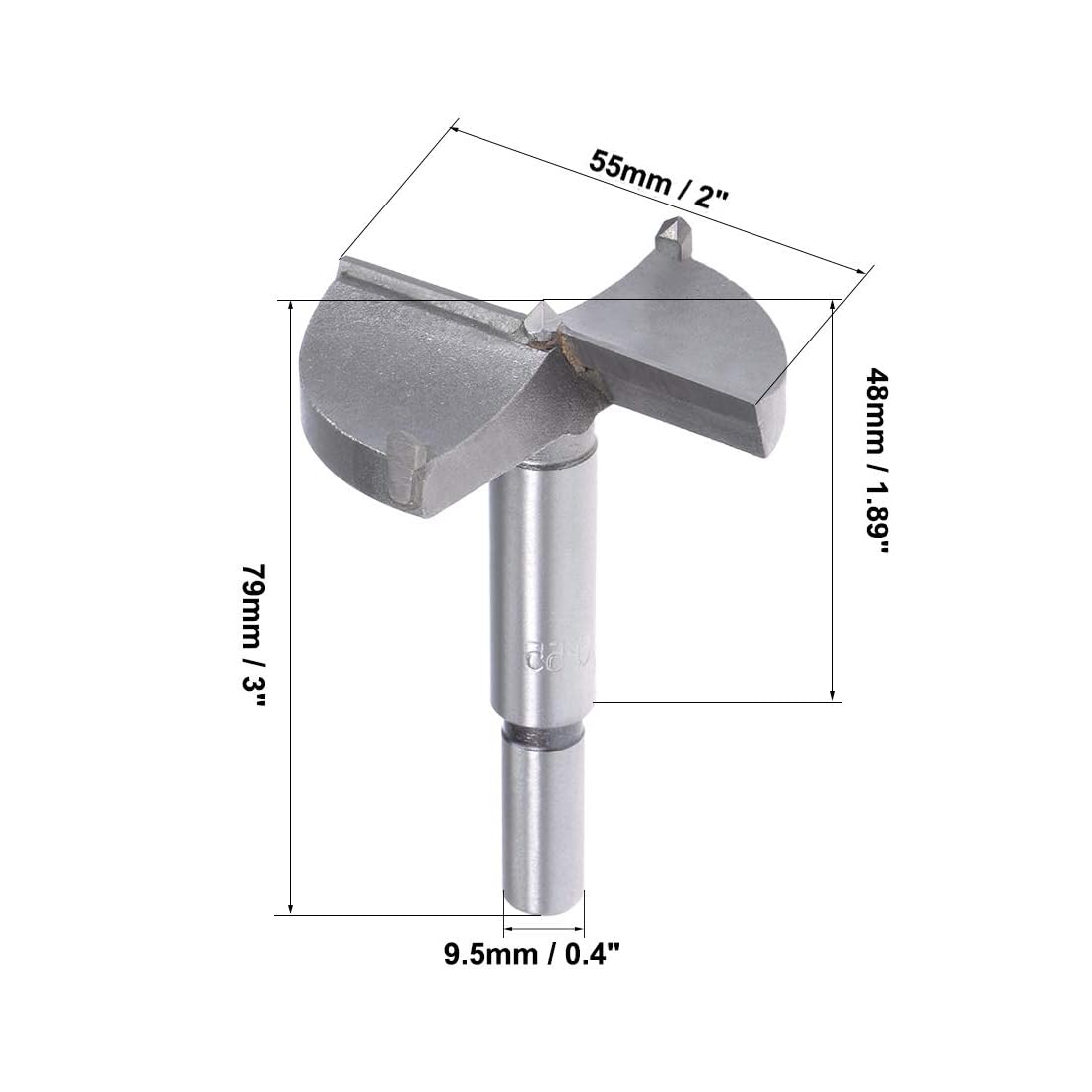 MACHSWON Forstner Drill Bits Tungsten Carbide Wood Hole Saw Opener Drill Bit 55mm Woodworking Drilling Boring Bit Cutter - Image 2