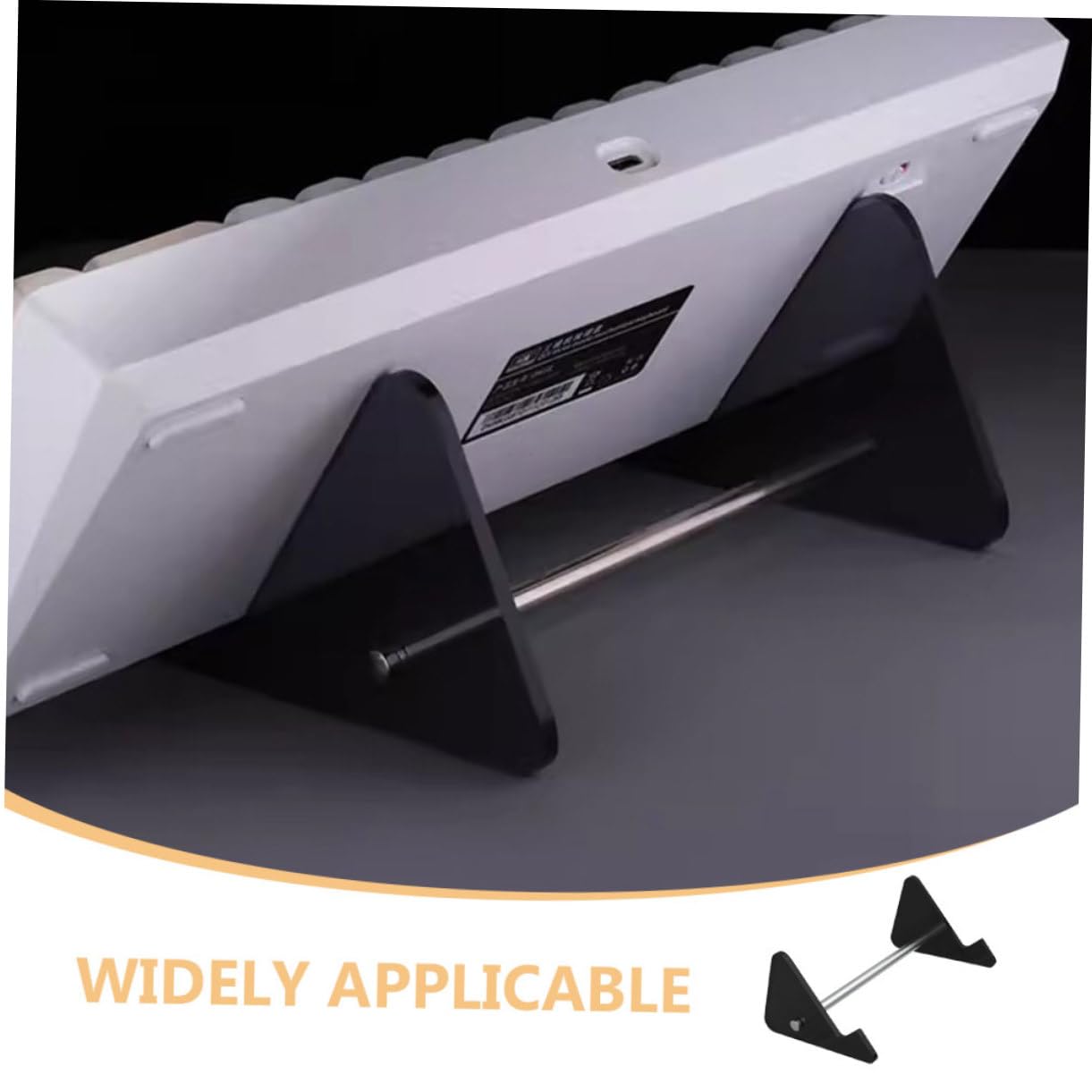 LALAFINA Office Keyboard Stand Tilted Computer Keyboard Holder Sturdy Anti-Skid Black