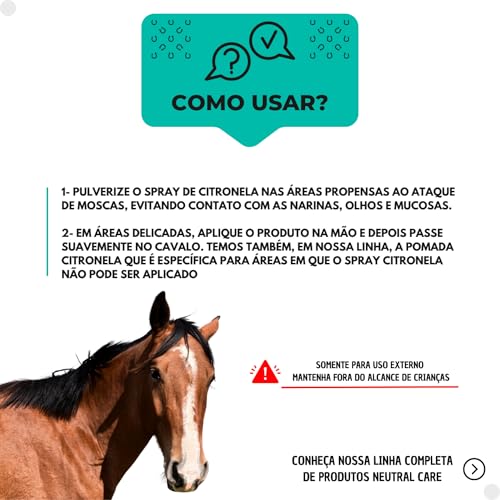 Spray Repelente Citronela 1 Litro Cavalo Neutralcare