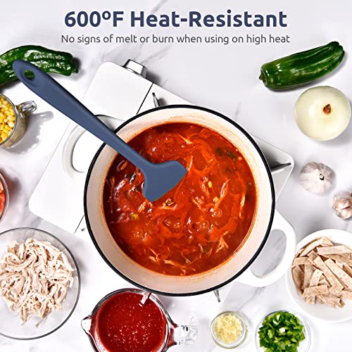 Image of U-Taste 14in Extra Large Silicone Spatula, 600F Heat Proof, Midnight Blue