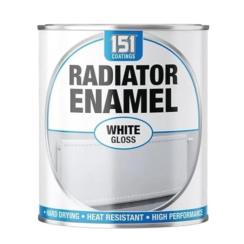 JKG Radiator White Gloss Paint 300ml – Heat Resistant Enamel for Radiators Pipes Towel Rails Metal Surfaces – Rust Protection Quick Drying High Coverage Durable Smooth White Gloss Finish Interior Use