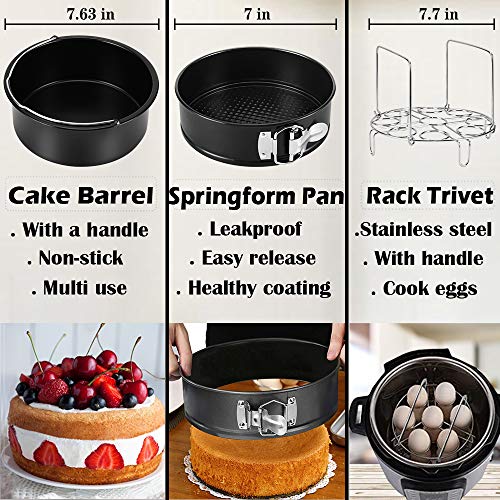 Esjay Cake Baking Pan Set for Ninja Foodi 6.5, 8Qt, Instant Pot 6, 8Qt, Air Fryer Accessories - Thumbnail 2