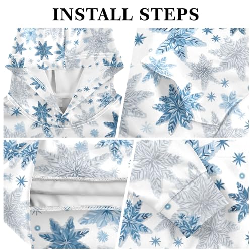 Kids Hoodies Sweaters Christmas Xmas Snowflake Hooded Sweatshirts with Big Pockets for Boys Girls B04003853